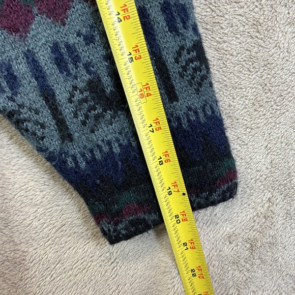 Sebsatex 100% Alpaca Sweater Womens L Cardigan Fair Isle Knit Ski Peru EUC - Picture 5 of 8